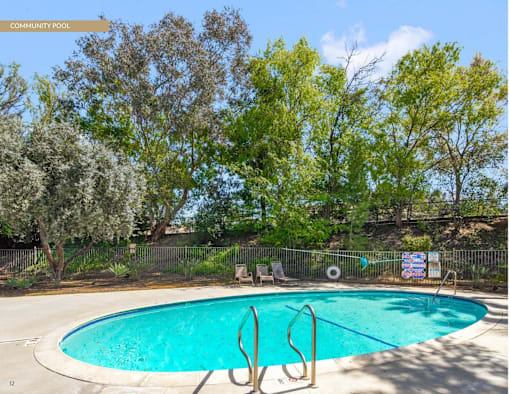 Image of community swimming pool located at Ramona Oaks in Riverside, CA