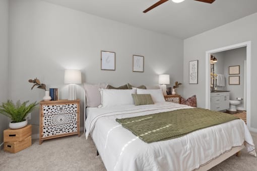 Spacious Bedroom with Walk-in Closet at Spinning Mill Lofts, Clayton, NC 27520