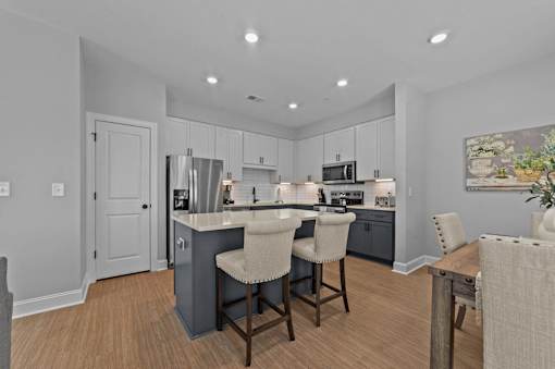 Kitchen with Island at Regency Townes, Winterville, NC 28590  