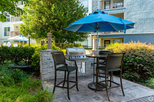 our apartments offer a private patio with a grill