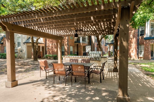 Covered Seating and Grilling Station