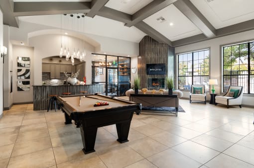 Resident Clubhouse with Billiards Table