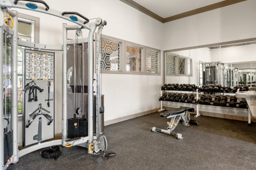 Fitness Center with Strength and Cardio Equipment