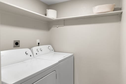 White washer and dryer