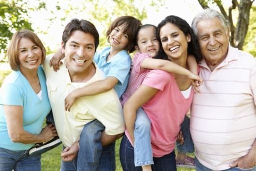 Stock photo of Hispanic family