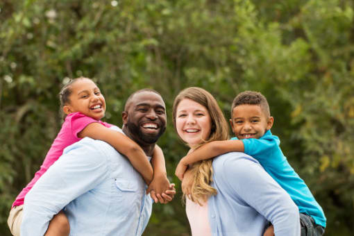 Stock photo of multiracial family