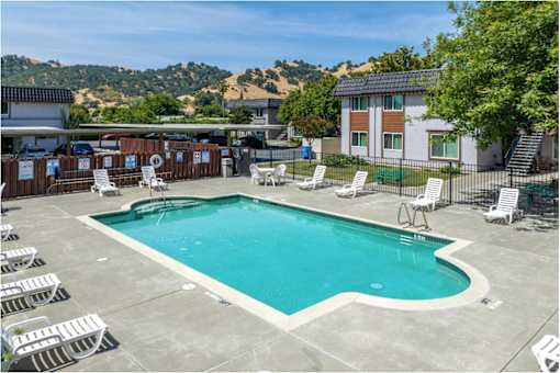 Swimming Pool With Relaxing Sundecks at Vacaville Park Apartments, Vacaville, CA, 95687