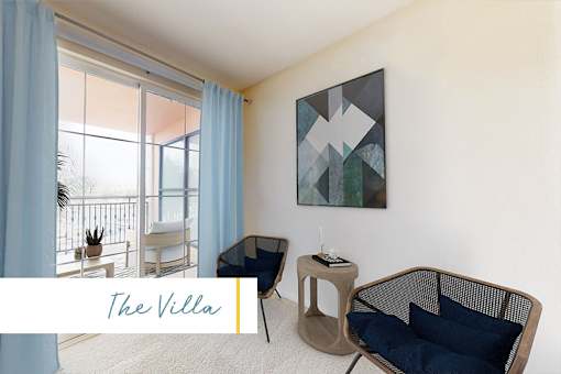 Sitting area in the bedroom at Marina Harbor, Marina del Rey
