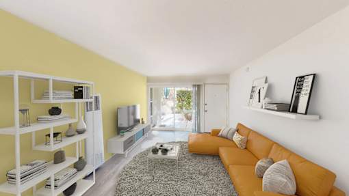 One Bedroom Apartment Living Room at West Park Village, Los Angeles, CA