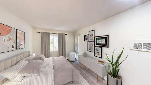 One Bedroom Apartment Bedroom at West Park Village, Los Angeles, 90025