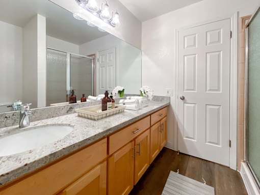 Bathroom  at Pleasanton Glen Apartments, Pleasanton, CA