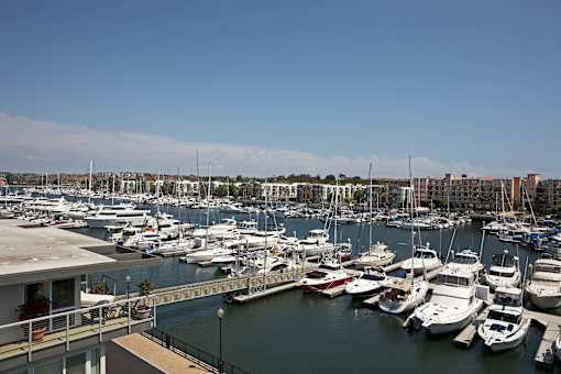 A marina filled with lots of boats.
