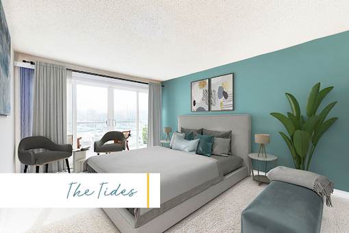 Living Room With Expansive Window  at Marina Harbor, Marina del Rey, CA