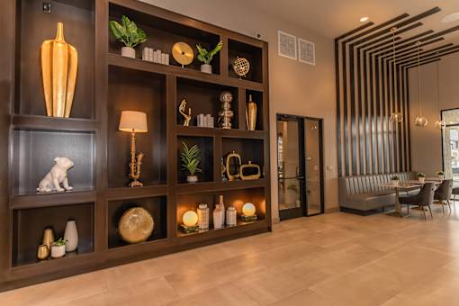 the lobby or reception area at the edelweiss hotel and apartments at Level 25 at The Curve by Picerne, Las Vegas