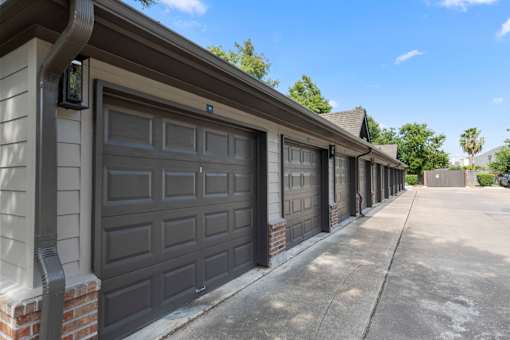 Detached garages available at Asheville at Spring Branch apartments in Houston, TX