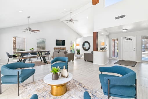 Clubhouse Interior at Bookstone and Terrace Apartments in Irving, Texas
