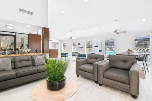 Clubhouse Interior at Bookstone and Terrace Apartments in Irving, Texas