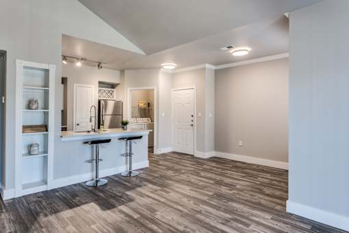 A2 model dining area at Asheville at Spring Branch apartments in Houston, TX