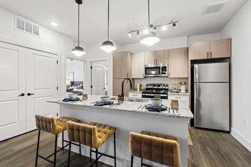 Kitchen Model Unit at Woodgate Place in Waco, TX