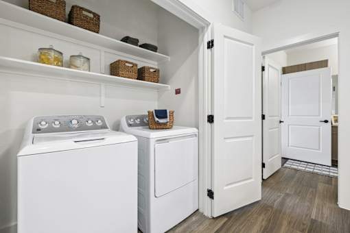 Laundry Room Model Unit at Woodgate Place in Waco, TX