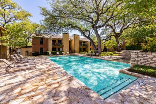 a big swimming pool at Westdale Pointe in Austin, TX