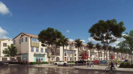 Exterior Rendering of Buildings with Landscaping