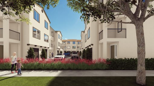 Rendering of the Space Between Buildings