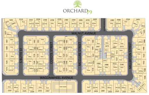 a floor plan of orchard road