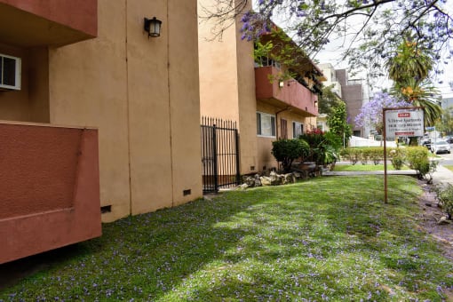 Large landscaped lawns