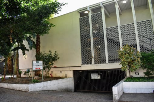 Street view of the apartment complex