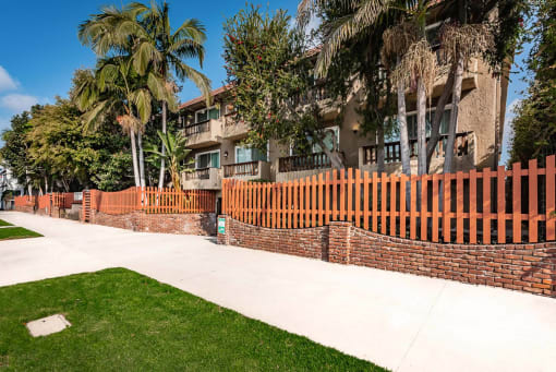 view from sidewalk