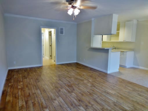 Living Area - Typical 1-Bedroom Unit
