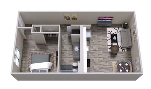1B01_FloorPlan at ONE18 West Street Residential Apartments, Nevada