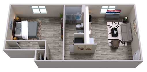 1B02_FloorPlan at ONE18 West Street Residential Apartments, Reno