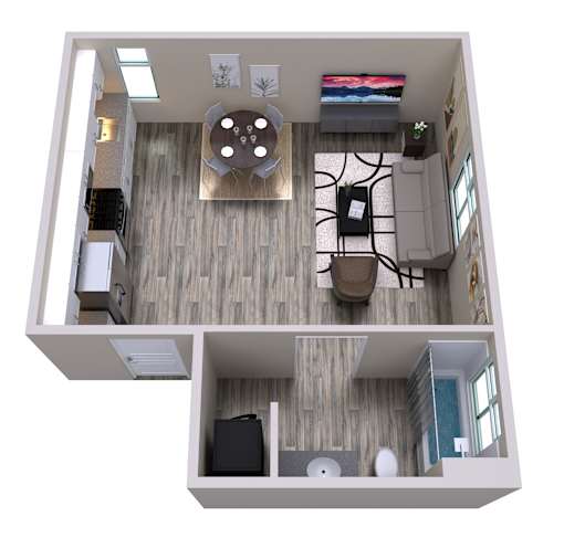 ST09_FloorPlan at ONE18 West Street Residential Apartments, Nevada, 89501