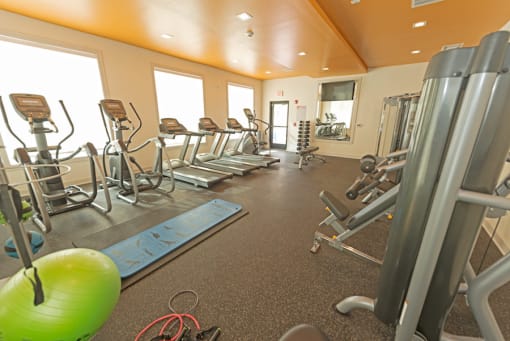 Gym at Midtown Sam Houston Apartments, Texas, 77340