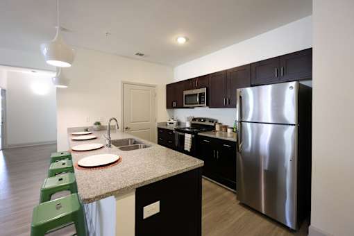 Spacious Kitchen at Midtown Sam Houston Apartments, Texas