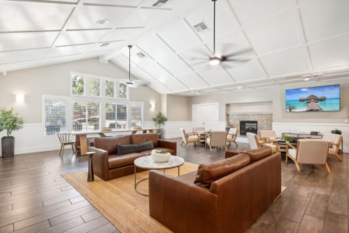 the preserve at ballantyne commons community room with couches