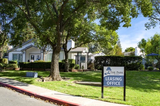 leasing office sign