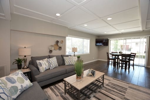 View of common area in club room