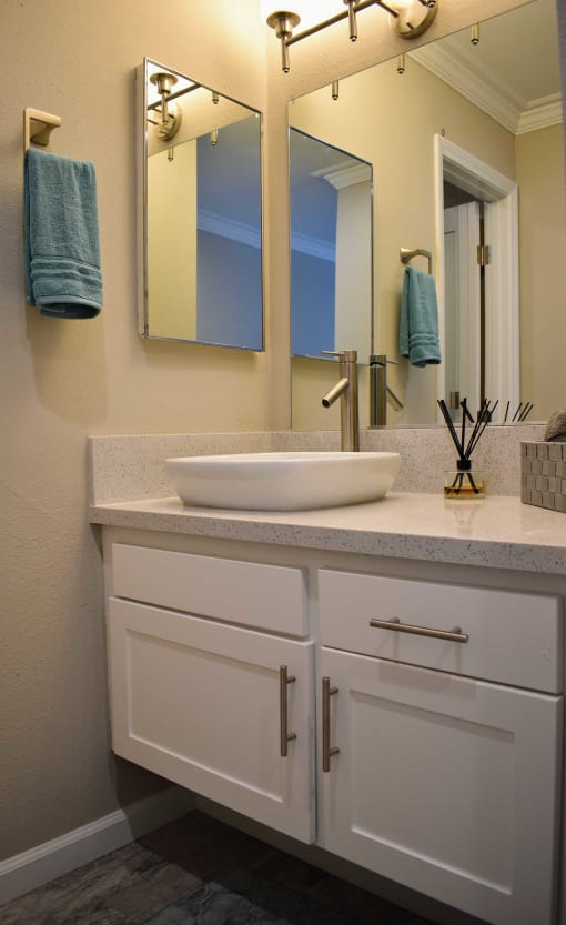 bathroom vanity with asink