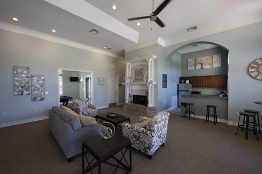 View of clubroom in leasing office