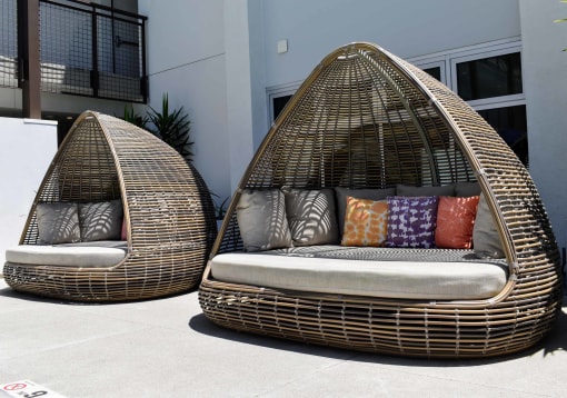 outdoor lounging bed