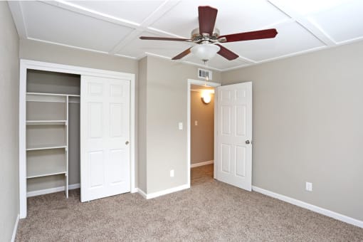 Bedroom with large closet