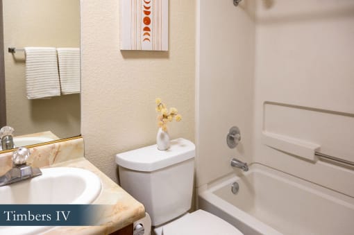 a white bathroom with a sink and toilet and a tub