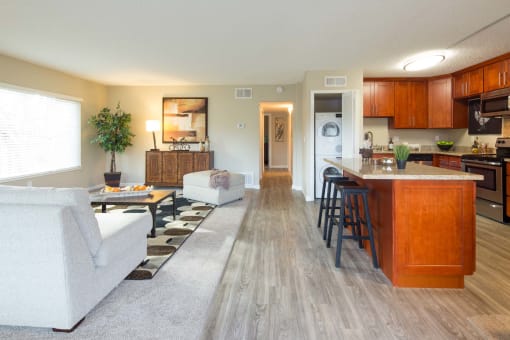 furnished living room