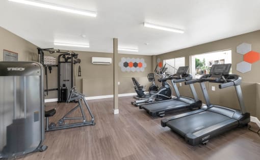 the gym in our apartments has cardio equipmentat Glen Brae, Glendale, 85301