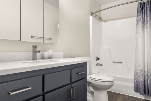 a bathroom with a toilet sink and bathtub at Denim Scottsdale, Scottsdale, AZ