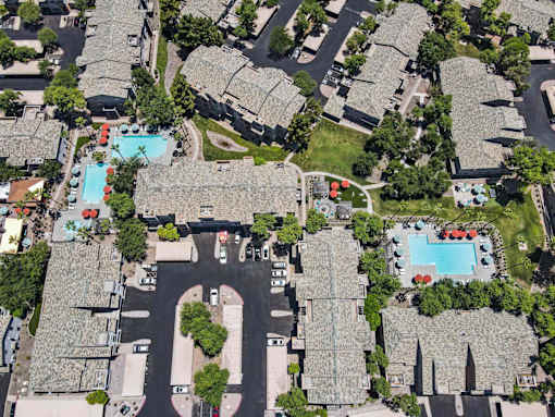 Drone View Of Pool at Lazo Apartment Homes, Chandler, 85225