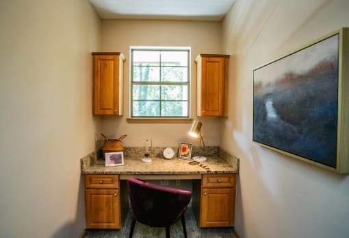 Built-In Desk at Stone Creek at Brookhaven Apartment Homes in North Druid Hills